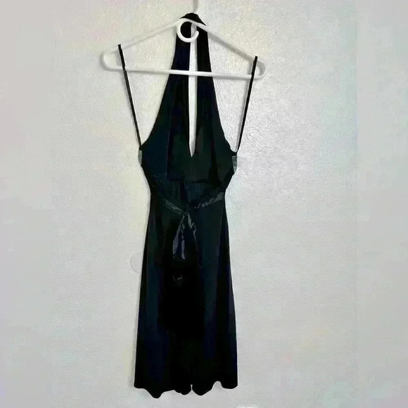BCBGMAXAZRIA A-Line Jersey Halter Low Back Midi Dress With Tie Back Size Small - Picture 4 of 11